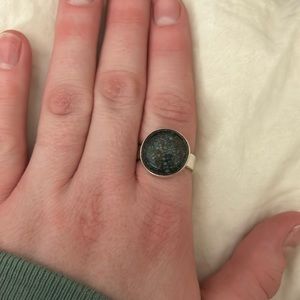 Spiderweb Turquiose Sterling Silver Ring